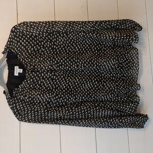 Nine West long sleeved black blouse